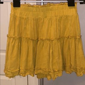 ZAFUL Yellow Ruffled Skirt